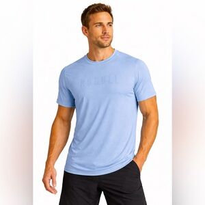 NOBULL Men’s Performance T-Shirt Blue Short Sleeve Athletic Training Tee M